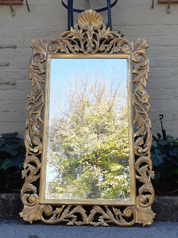 Ornate carved Mirror Gilded with  Gold Leaf - Image 3