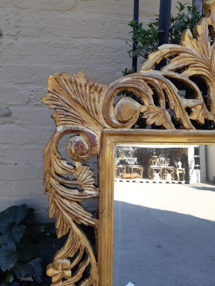 Ornate carved Mirror Gilded with  Gold Leaf - Image 6