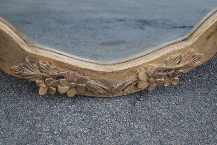 Ornate Gilded Mirror with Crown - Image 5