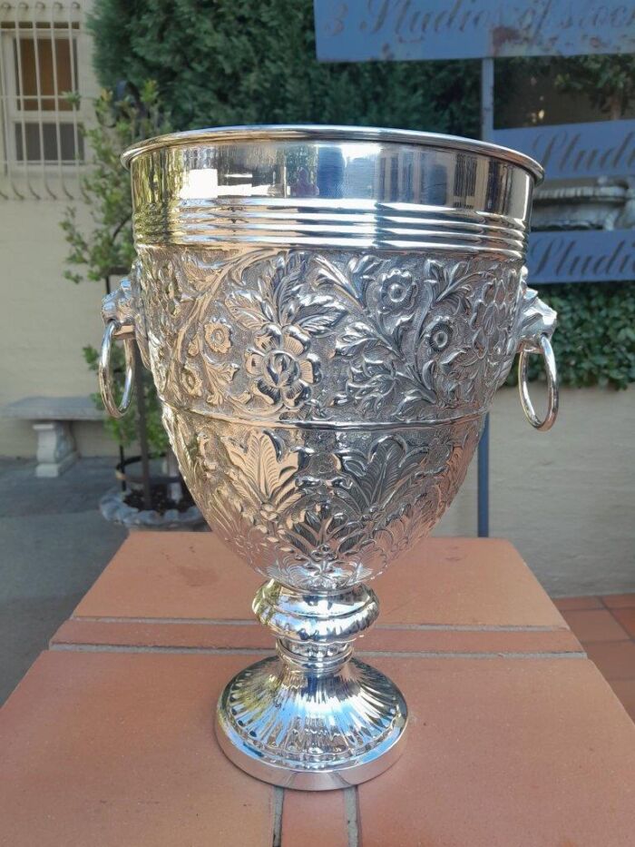 A 19th Century Pair Of Silver Plate Anglo Indian Wine Coolers - Image 7