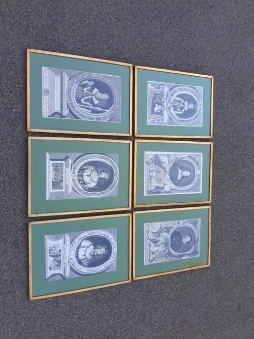 A 20th Century Set Of Six Gilt Framed Antique Engravings