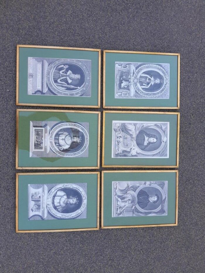 A 20th Century Set Of Six Gilt Framed Antique Engravings - Image 4