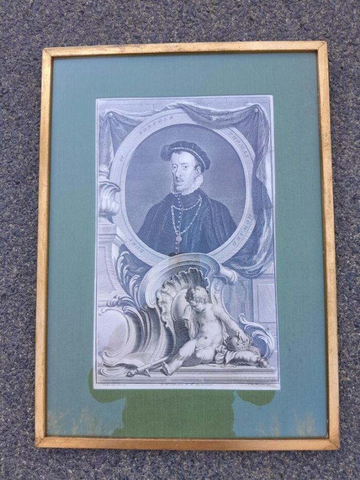 A 20th Century Set Of Six Gilt Framed Antique Engravings - Image 6