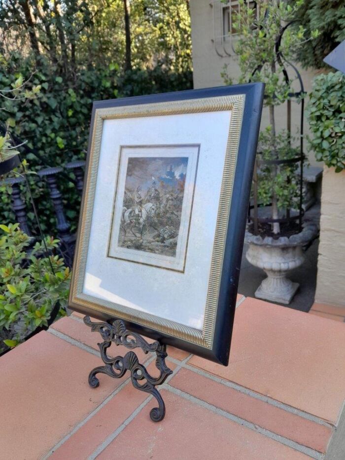 A 20th Century Framed Etching of Napoleon on Easel - Image 3