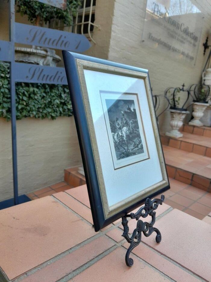 A 20th Century Framed Etching of Napoleon on Easel - Image 4