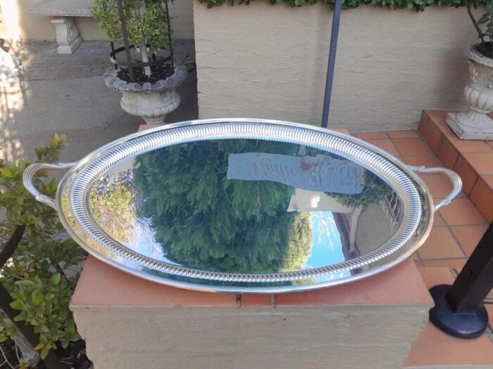 A 20th Century Large Silver Plate Tray - Image 3