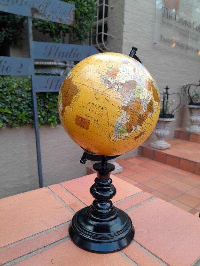 A 20th Century Library Globe on Wooden Stand - Image 2