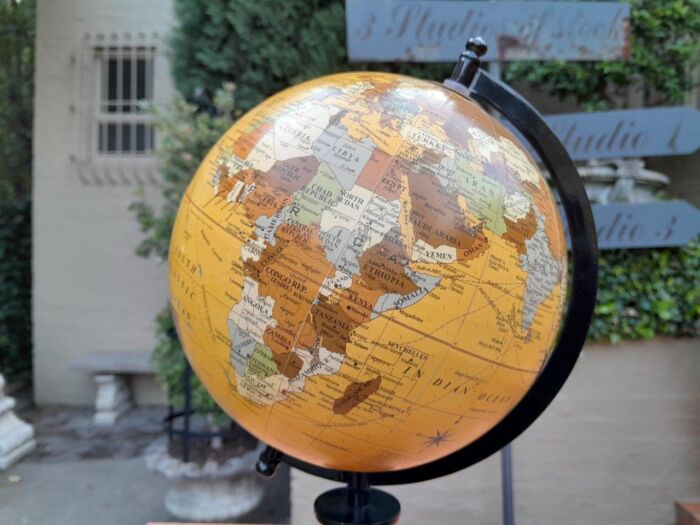 A 20th Century Library Globe on Wooden Stand - Image 3