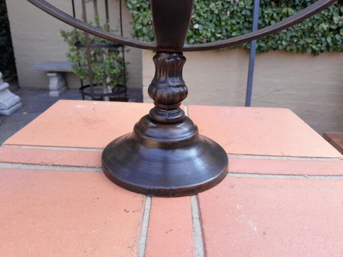 A Decorative Wrought Iron Armillary Sphere in a Antique Brown Finish - Image 5