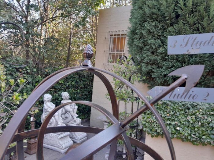 A Decorative Wrought Iron Armillary Sphere in a Antique Brown Finish - Image 6