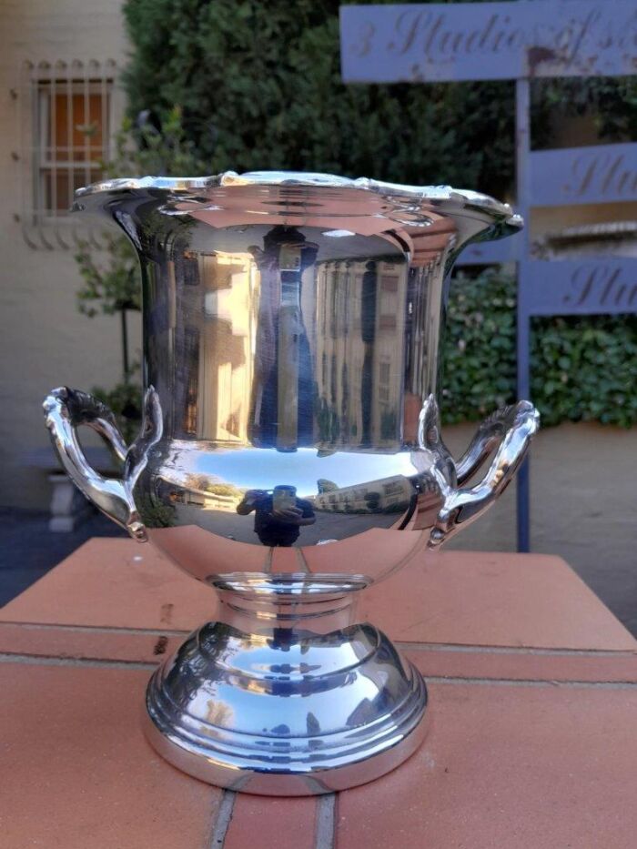 A 20TH Century Silver-Plate Champagne / Wine Cooler With Handles