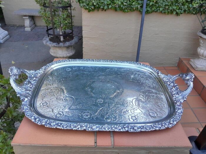 A 20th Century Large Electroplate Tray - Image 2