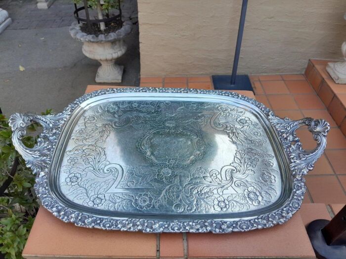 A 20th Century Large Electroplate Tray - Image 3