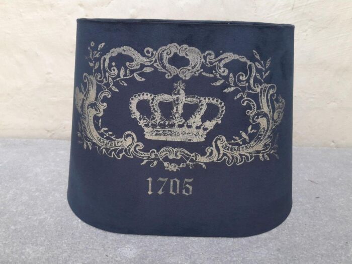 A Black And Gold Crown Hand-Made Lampshade