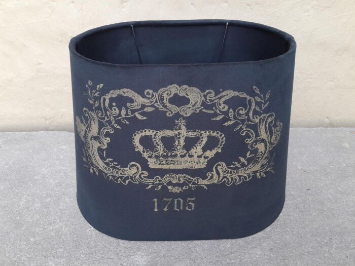 A Black And Gold Crown Hand-Made Lampshade - Image 2