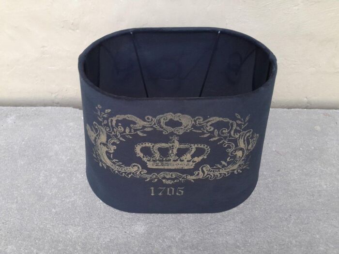 A Black And Gold Crown Hand-Made Lampshade - Image 3