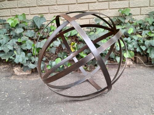 A Decorative Wrought Iron Ball in an Antique Brown  Finish 70cmD Double Extra Large