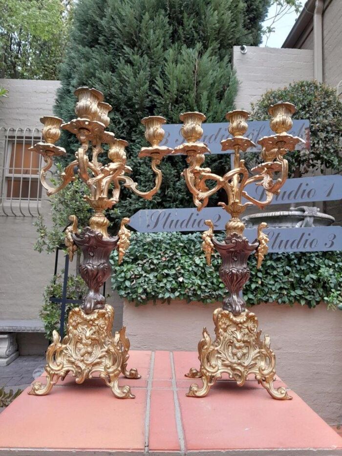 A Pair Of 20th Century French Style Candelabras