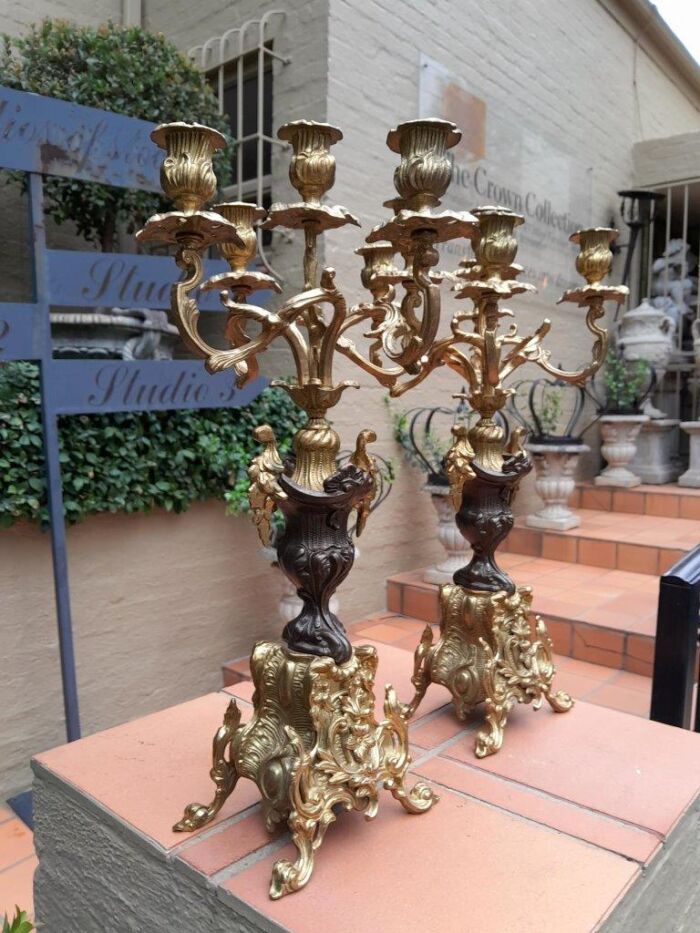 A Pair Of 20th Century French Style Candelabras - Image 5