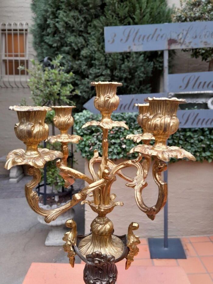 A Pair Of 20th Century French Style Candelabras - Image 9