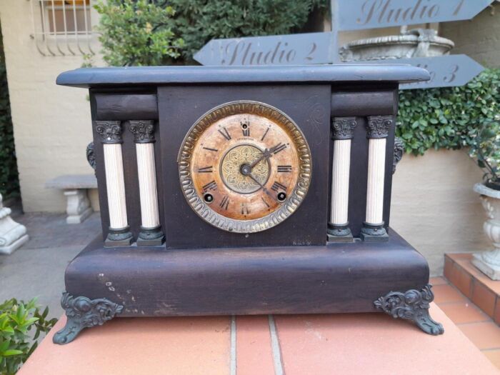 An Antique Edwardian Black Clock