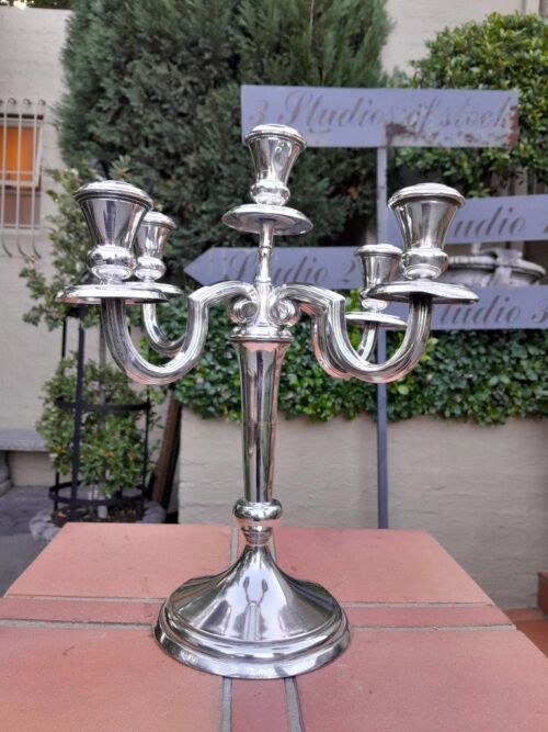 A 20th Century 4-Arm Electroplated Candelabrum