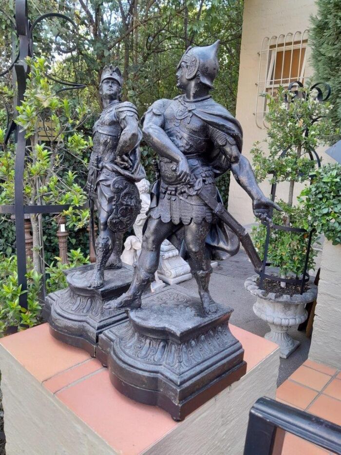 A 20th Century Pair Of Spelter Soldier Statues - Image 3