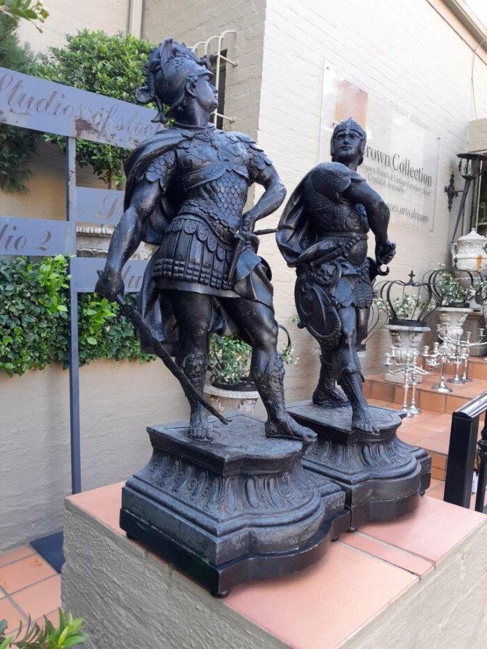 A 20th Century Pair Of Spelter Soldier Statues - Image 4