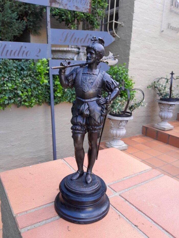 A 20th Century Pair Of Spelter Soldier Statues - Image 4