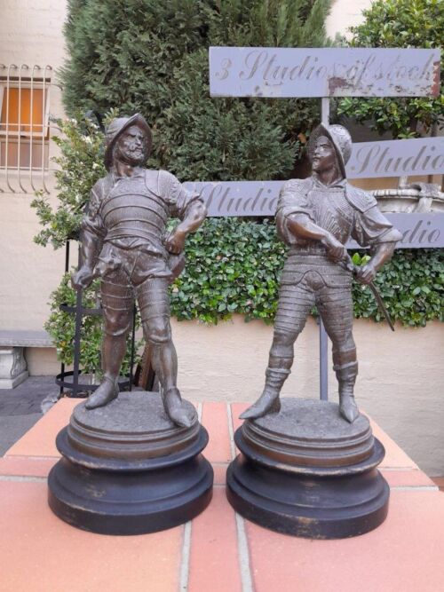 A 20th Century Pair Of Spelter Soldier Statues