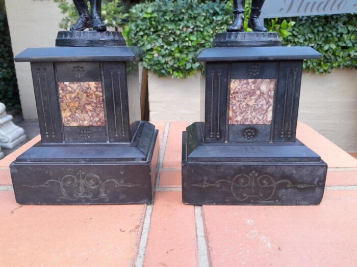 A 20th Century Pair Of Spelter Soldier Statues - Image 4