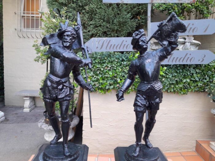 A 20th Century Pair Of Spelter Soldier Statues - Image 5