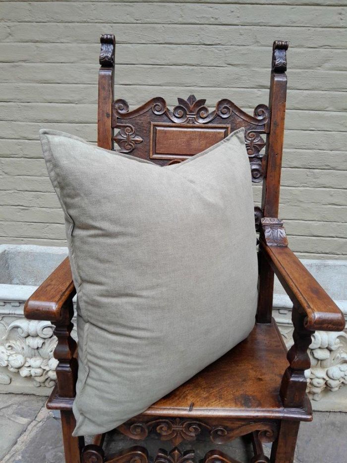 An English Khaki Cushion - Image 3