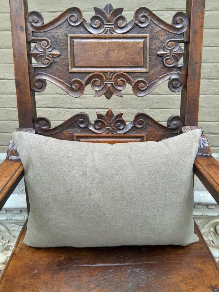 A Khaki Fabric Cushion - Image 2