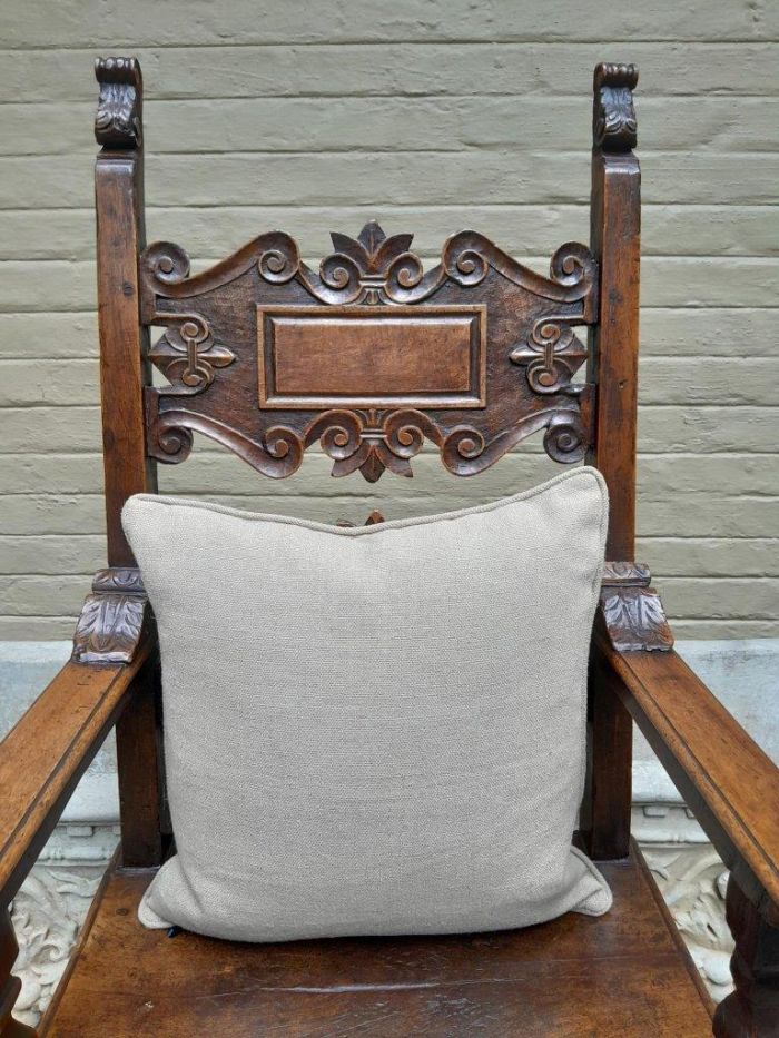 A Khaki Hard Fabric Cushion - Image 2