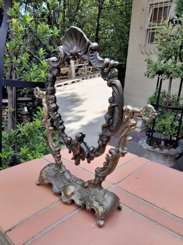 A 20th Century Brass Table Mirror - Image 3