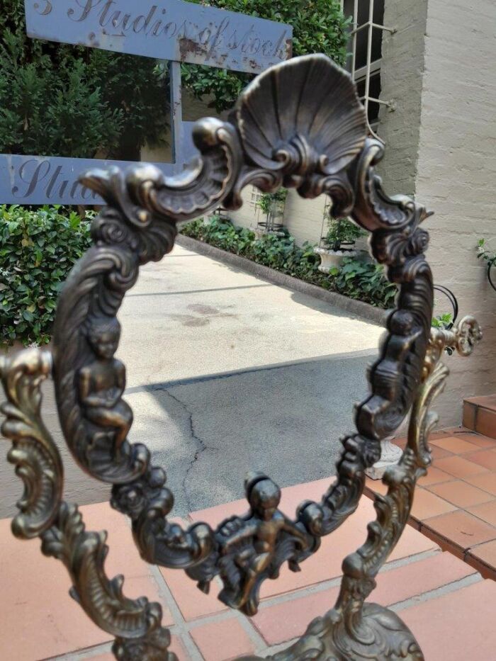 A 20th Century Brass Table Mirror - Image 5