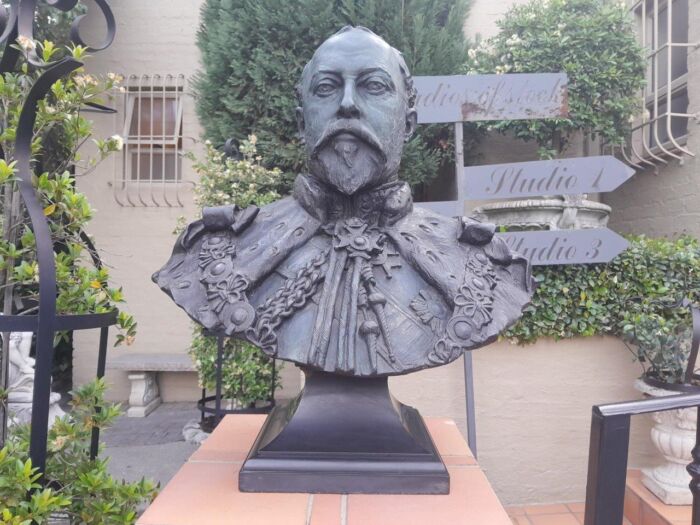 An Early 20th Century Large and Heavy Bronze Bust of King Edward VII On Plinth