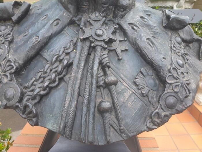 An Early 20th Century Large and Heavy Bronze Bust of King Edward VII On Plinth - Image 5