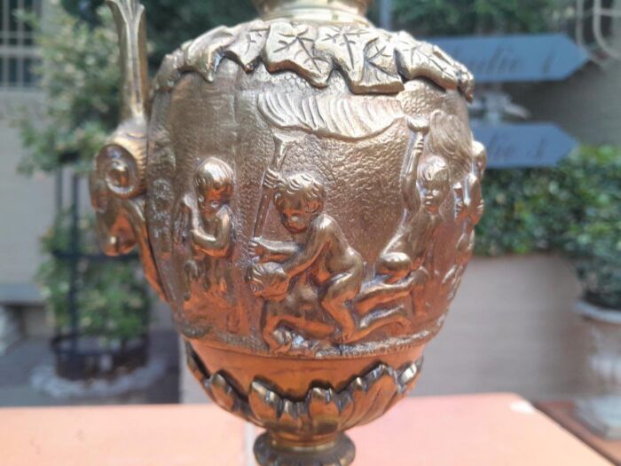 A Bronze Urn with Cherub - Image 3