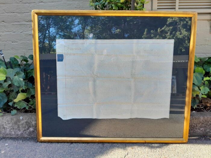 A 20TH Century Framed Indenture - Image 2