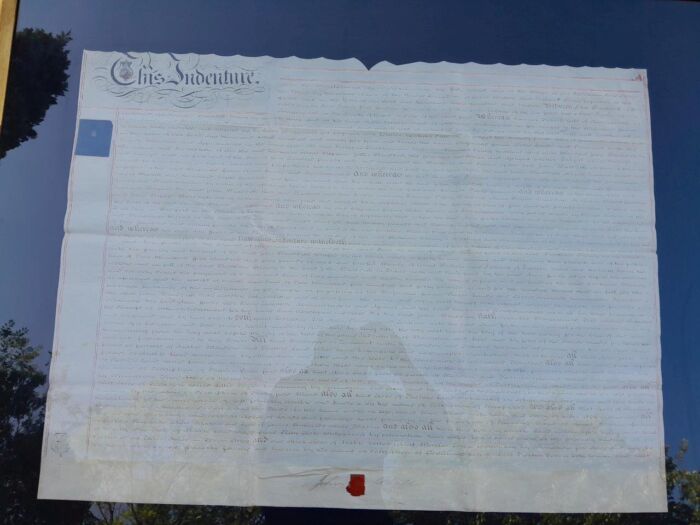 A 20th CenturyFramed Indenture With Seal - Image 3