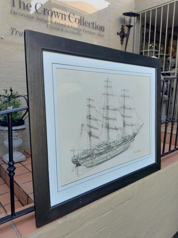 A 20th Century Signed Photolithograph of Ship Cutty Sark - Image 2