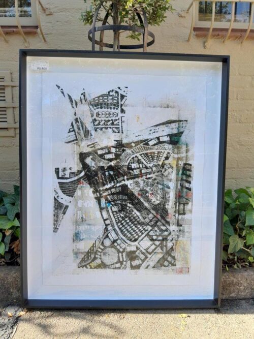 An Abstract Composition Framed and Signed Darryl Betz