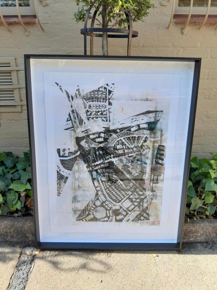 An Abstract Composition Framed and Signed Darryl Betz - Image 2