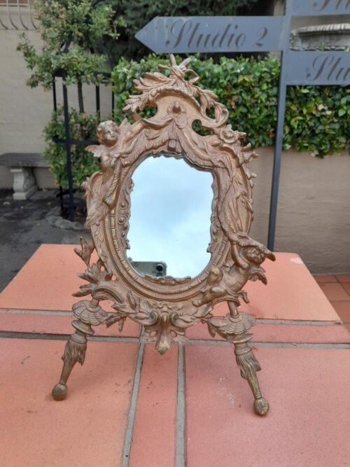 A Late 19th Century French Brass Mirror