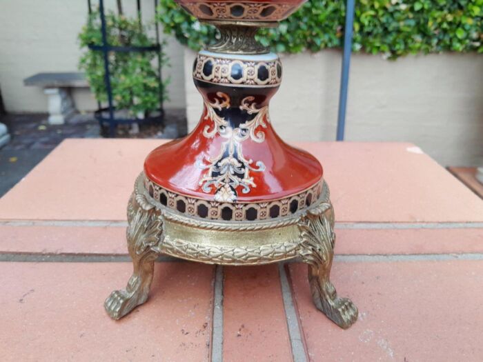 A French Style Porcelain with Metal Mounts Urn - Image 4