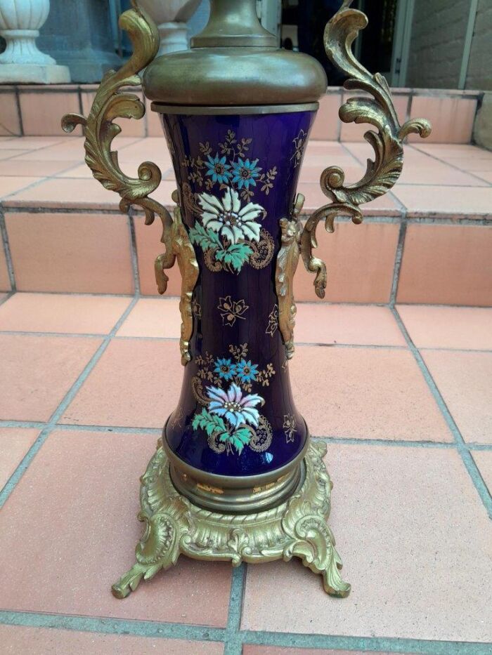 An Early 20th Century (Circa 1911) French Rococo Style Clock Garniture Set With Gilt Metal Mounts. Clock has key and pendulum.  - Image 7