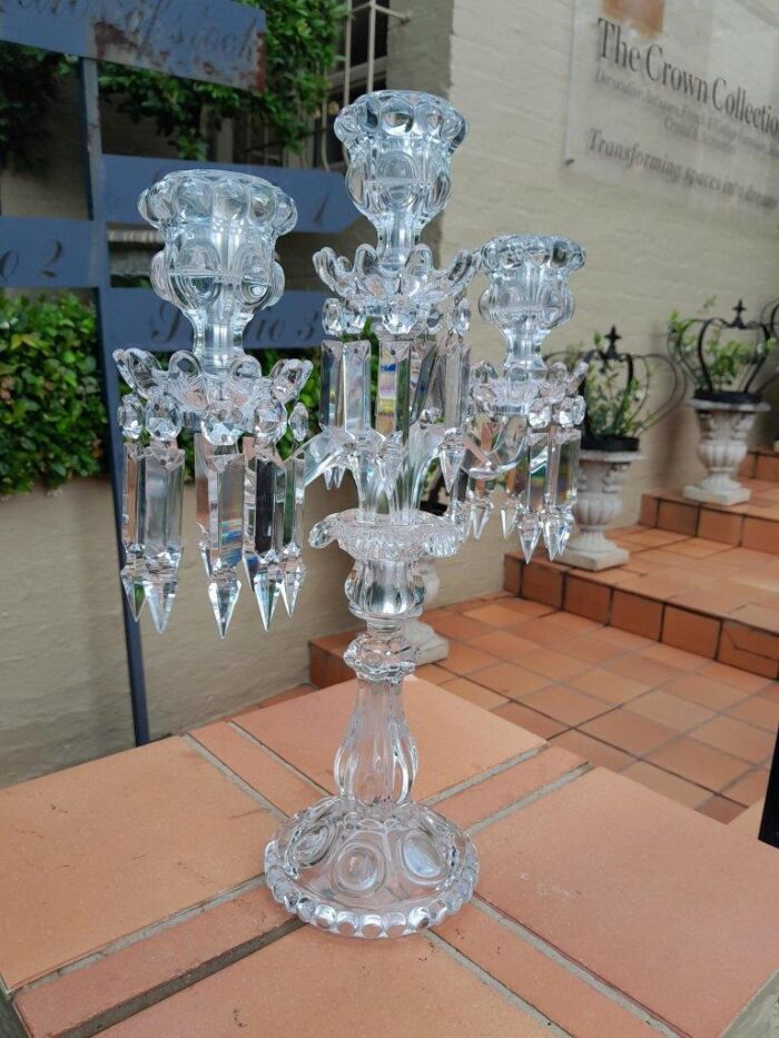 A 20th Century Cut Crystal Candelabra  - Image 3