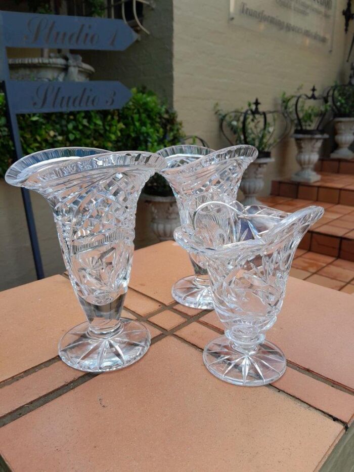 A Set of Three Cut Glass Vases - Image 3